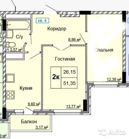 2-х комнатная квартира в Ижевске