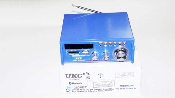 Усилитель UKС SN-3636BT - USB, SD, FM, MP3! 120W+120W в фото 6