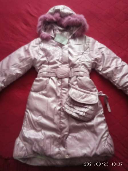 Зимняя куртка на девочку рост 140