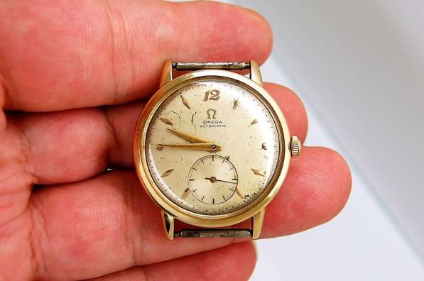 Золотые винтажные мужские часы 14k Omega Automatic