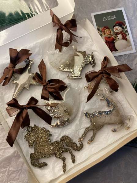 Ёлочные игрушки из эпоксидной смолы