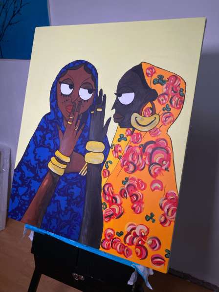 Картина акрилом «Секрет» в Москве фото 3