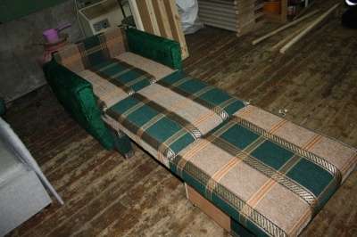 Выкатное кресло-кровать плюш с шениллом в Санкт-Петербурге фото 3