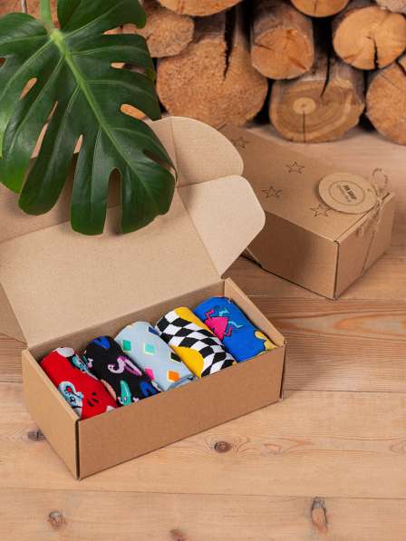 Носки мужские набор 5 пар разноцветные в коробке в Москве фото 20