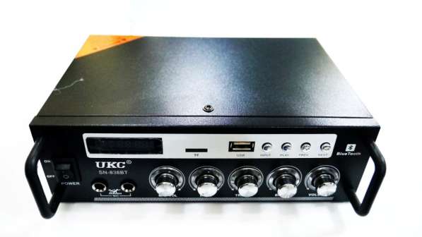Усилитель звука UKC SN-838BT USB+SD+AUX+Bluetooth+Караоке в фото 4