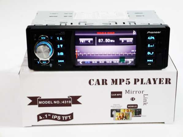 Автомагнитола Pioneer 4319 ISO MP5 / FM LCD 4.1" Bluetooth в фото 5