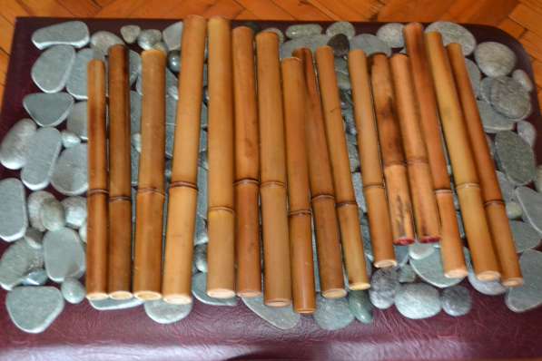 Бамбуковые палочки, камни Жадеит для массажа, стоунтерапи в Москве фото 5