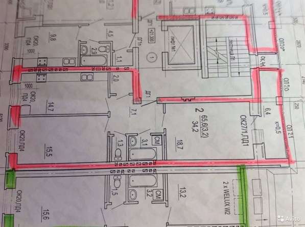 Продам двухкомнатную квартиру в Тверь.Этаж 7.Дом кирпичный.Есть Балкон. в Твери фото 5