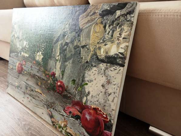 Картина Гранаты, холст, масло, 50х75 см в фото 6
