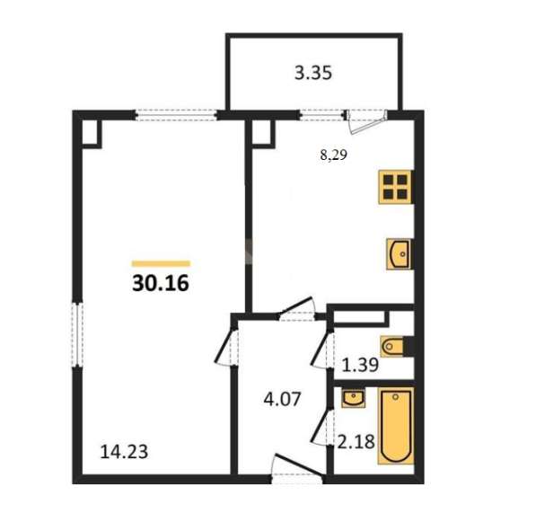Первоуральск, 1- комнатная квартира, Новый дом-сдан! в Первоуральске фото 16