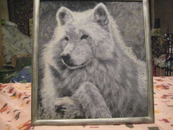 Волк вышивка в Новосибирске