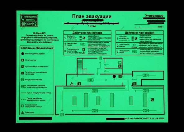 Планы эвакуации фотолюминисцентные в Москве фото 11