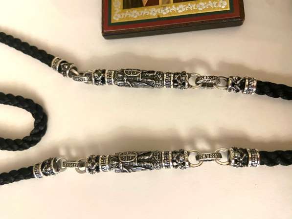 Гайтан на текстильном шнурке с иконой в Костроме фото 9