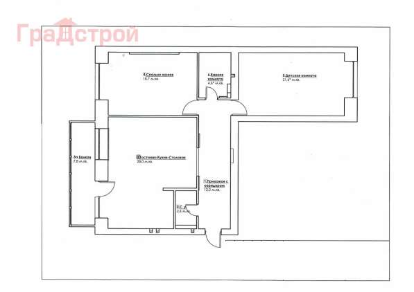 Продам трехкомнатную квартиру в Вологда.Жилая площадь 90 кв.м.Этаж 2.Дом кирпичный.