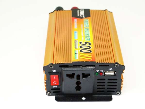 Инвертор UKC 500W 24V Преобразователь тока AC/DC Gold в фото 4