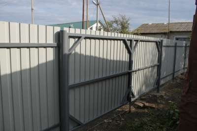 Забор из профнастила в Ульяновске фото 7