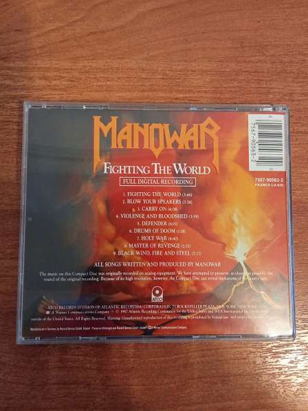 Manowar Fighting the world CD оригинал 1987 в Санкт-Петербурге