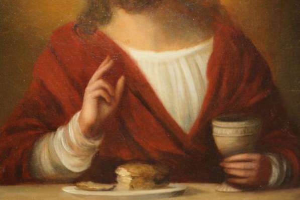 Икона «Преломление хлебов». Х.м. Россия, конец XVIII века в Санкт-Петербурге фото 5