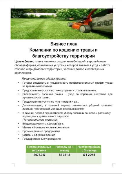 Продам интересный бизнес план в 