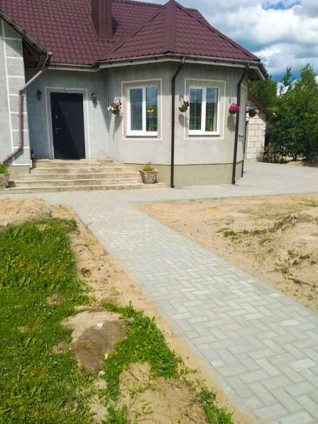 Укладка тротуарной плитки в фото 9
