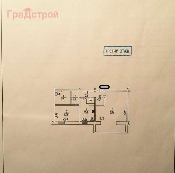 Продам трехкомнатную квартиру в Вологда.Жилая площадь 80,20 кв.м.Этаж 3.Дом кирпичный.