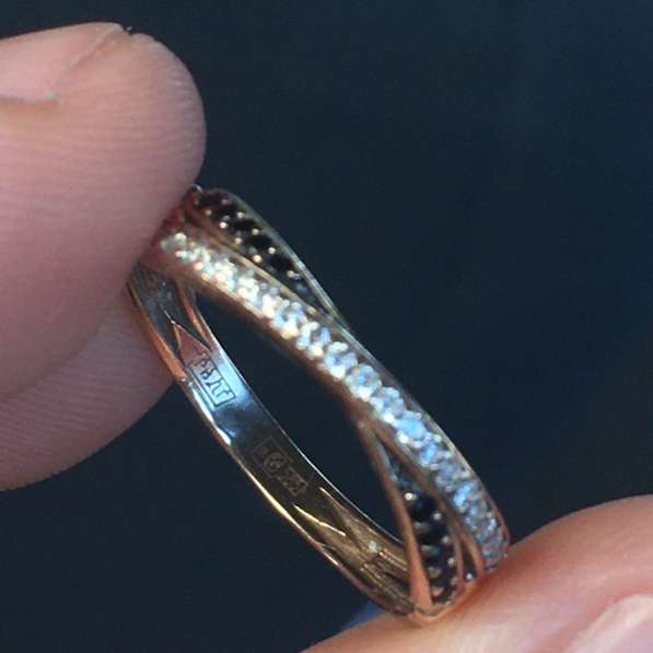 Золотое кольцо 585 проба размер 16,0 масса 1,27г Вставки фиа в Краснодаре фото 3