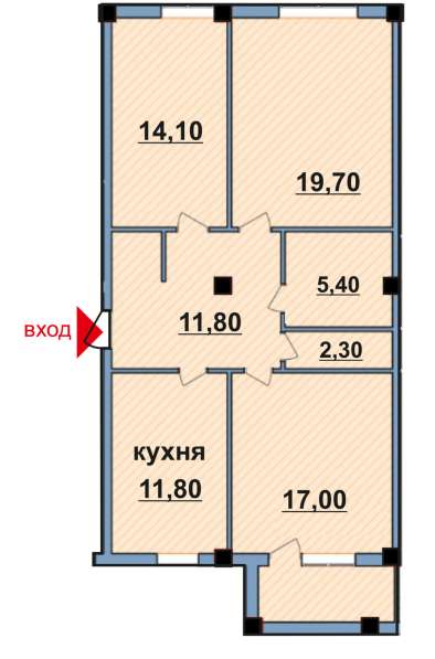 3-х комнатная с отделкой у моря на пр. Античный (Омега) в Севастополе