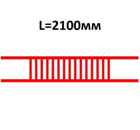 Барьер съемный двойной БКТПу (L=2100мм)