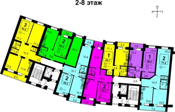 Продам однокомнатную квартиру в Тверь.Жилая площадь 46,50 кв.м.Этаж 4.Дом кирпичный. в Твери фото 12