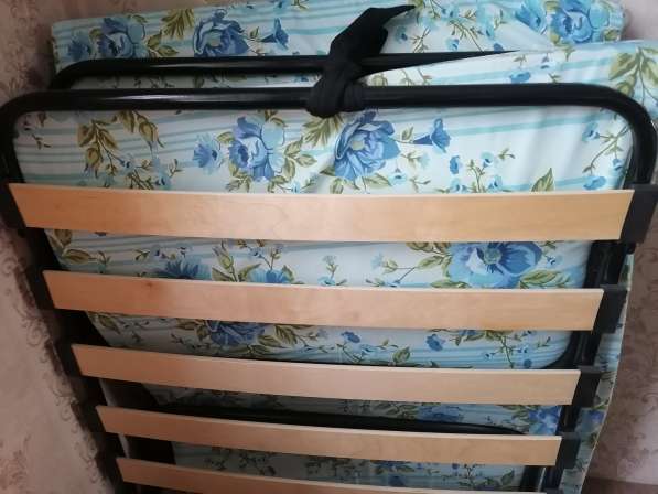 Раскладная кровать с матрасом паролон ламели, 1спальное в Апрелевке