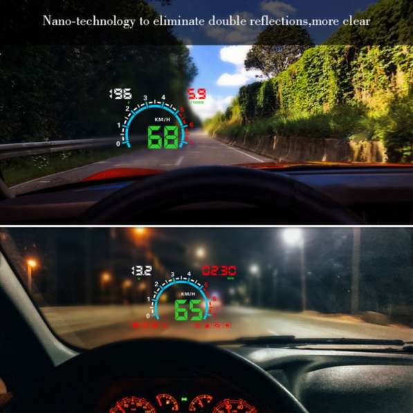HUD OBD E350 5,8" Автомобильный проектор приборной панели в фото 9