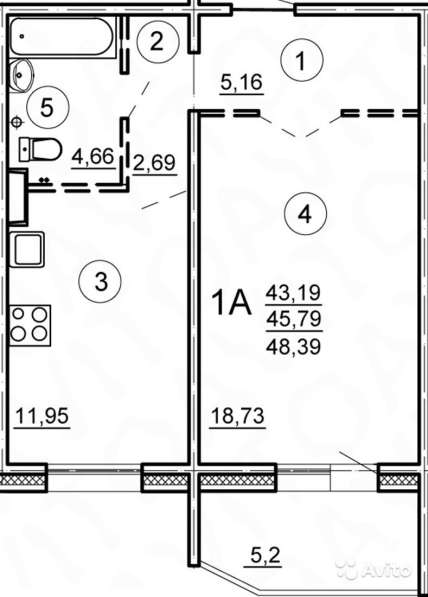 Продам однокомнатную квартиру в Тверь.Жилая площадь 48 кв.м.Этаж 16.Дом панельный. в Твери фото 15