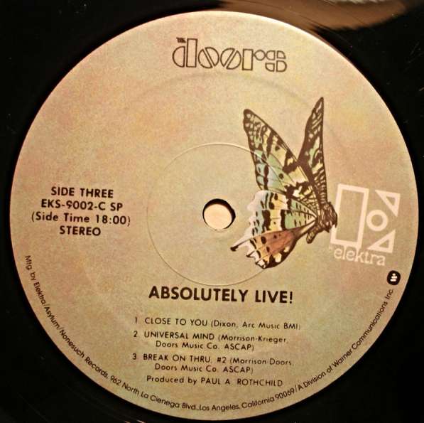 Пластинка виниловаяd The Doors - Absolutely Live(US) в Санкт-Петербурге фото 3