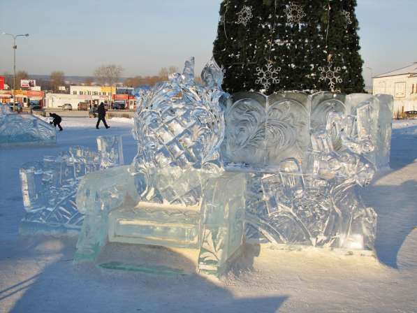 Ледовый городок, ледовая скульптура, природный лед в Сургуте фото 7
