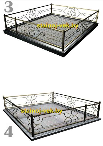 Ограды ритуальные, сварные, кованные в фото 7