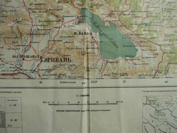 Топокарта(топографическая карта)Тифлис Е-7 1929г и К-38 1934 в фото 27