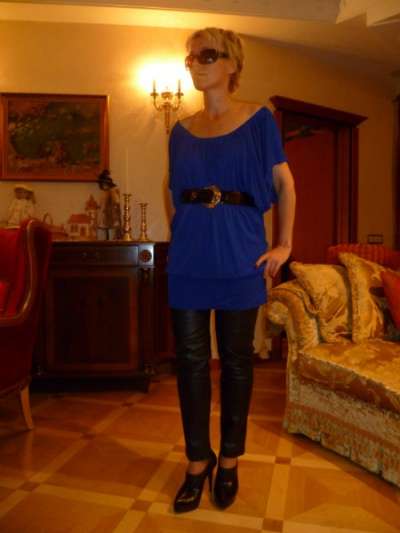 Туника, смотрится как мини-платье Oasis, Англия цвета ультрамарин в Москве фото 5