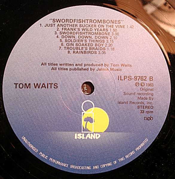 Пластинка виниловая Tom Waits ‎– Swordfishtrombones в Санкт-Петербурге фото 4