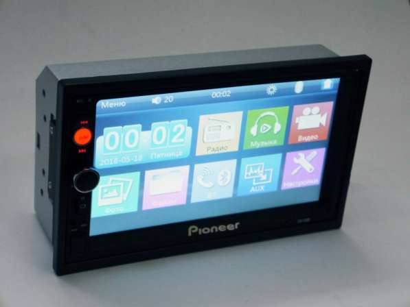 2din Магнитола Pioneer 7010 USB, SD, Bluetooth,ПУЛЬТ НА РУЛЬ в фото 4