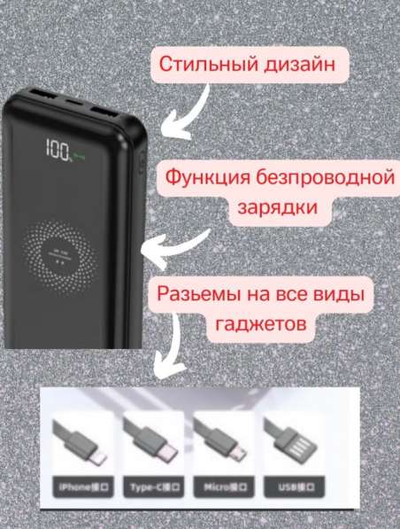 Беспроводной Power bank 20.000 mAc