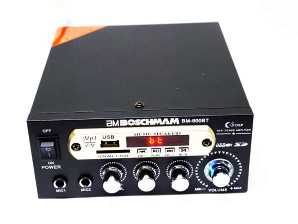 Усилитель BM AUDIO BM-800BT USB Блютуз 300W+300W 2х канальны в фото 4