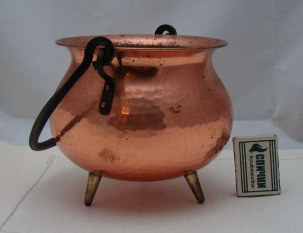 Кашпо медное винтажное (Q320) в Москве фото 4