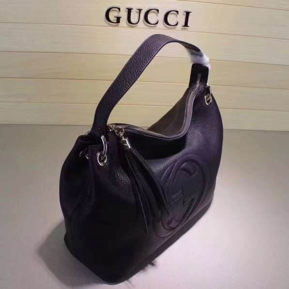 Gucci сумка на молнии чёрного цвета в Москве фото 4