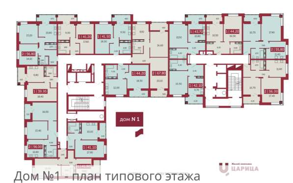 1-комнатная квартира в ЖК Царица в Волгограде фото 4