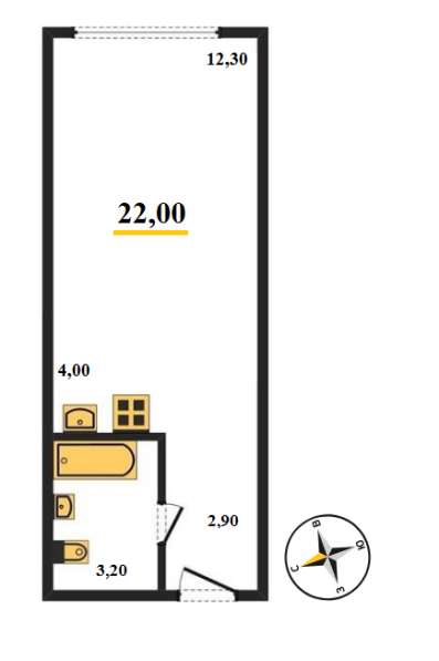 Студия-апартаменты Новый дом-сдан! р-н Кольцово ЕКБ в Екатеринбурге фото 10