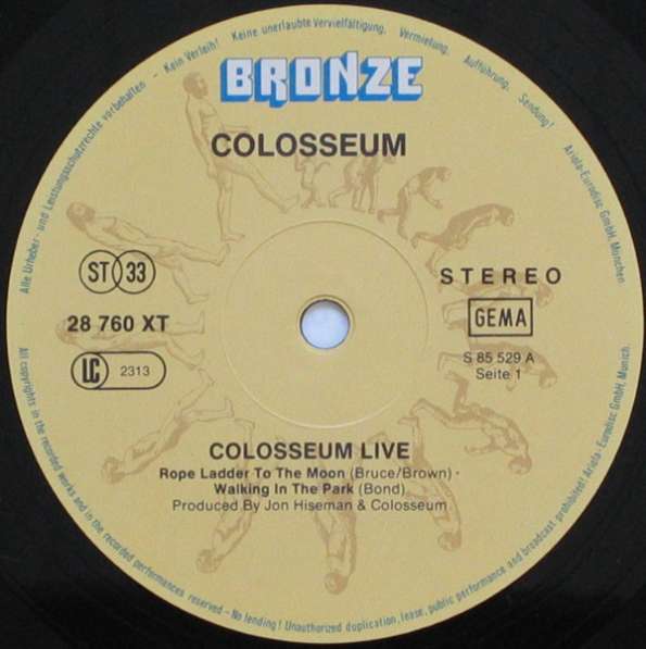 Colosseum Live (2xLP, release 1979, GEMA) в Волгограде фото 5