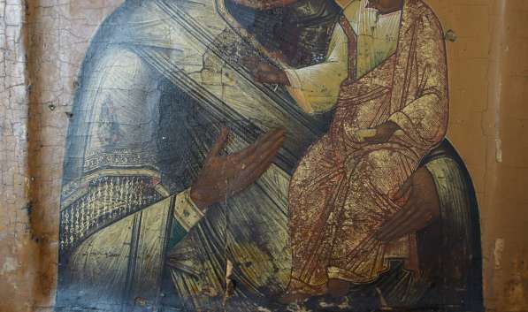 Икона Матери Божией «Смоленская» высокого письма. XVII век в Санкт-Петербурге фото 6