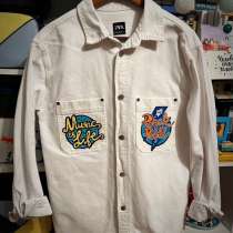 Авторская джинсовая рубашка, в Москве