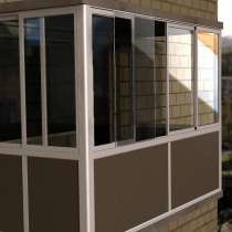 Раздвижные алюминиевые окна на балкон. Без предоплаты, в Одинцово
