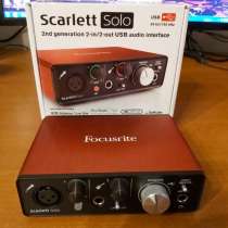 Внешняя звуковая карта Focusrite Scarlett Solo 2nd, в Москве